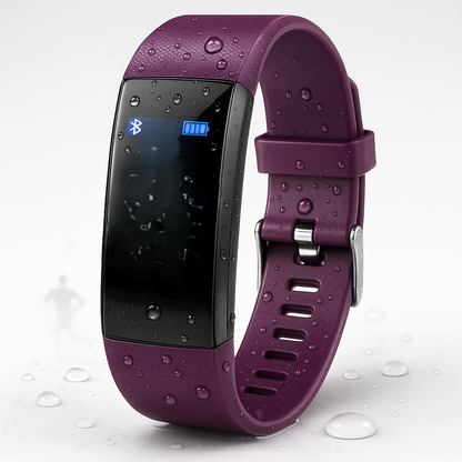 HydroFit - Slim Fitnesshorloge – Waterdichte Activiteitstracker met Hartslagmeter & Bluetooth Notificaties