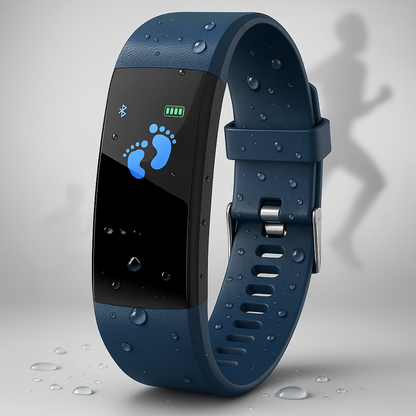 HydroFit - Slim Fitnesshorloge – Waterdichte Activiteitstracker met Hartslagmeter & Bluetooth Notificaties