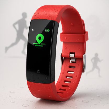 HydroFit - Slim Fitnesshorloge – Waterdichte Activiteitstracker met Hartslagmeter & Bluetooth Notificaties