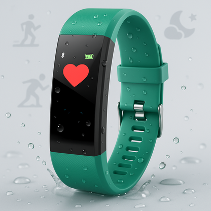 HydroFit - Slim Fitnesshorloge – Waterdichte Activiteitstracker met Hartslagmeter & Bluetooth Notificaties