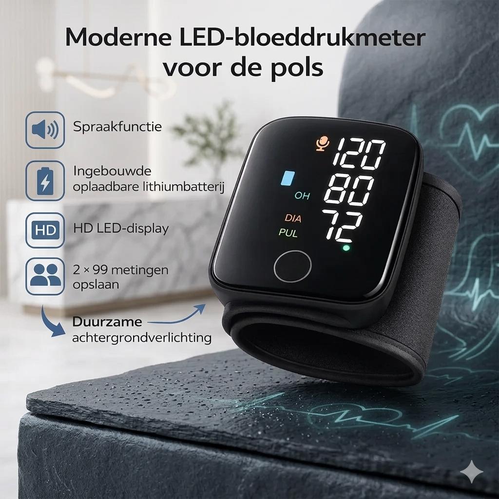 PulseMate™ Pro |  Meet uw bloeddruk pijnloos in 30 seconden