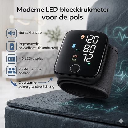 PulseMate™ Pro |  Meet uw bloeddruk pijnloos in 30 seconden