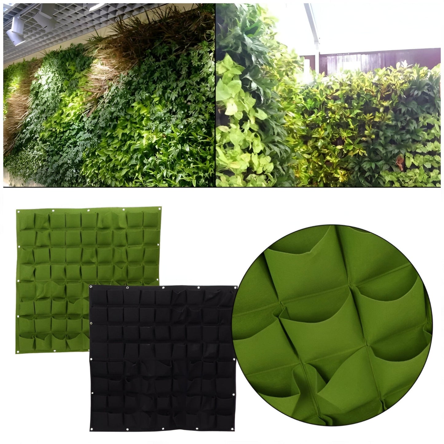 Hangende Tas voor de Tuin - Voor Hangplanten en Buitengebruik 2 Groen Raster