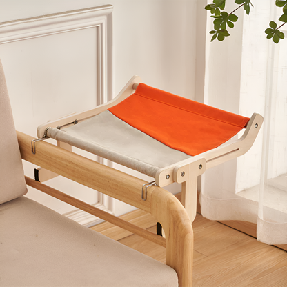 Katten Hangmat - Elegant Houten Wandmontage Bed - Hout