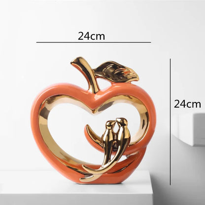 Glazed Apple - Keramische Appel Decoratie - Oranje