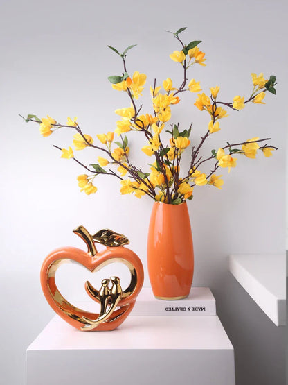 Glazed Apple - Keramische Appel Decoratie - Oranje