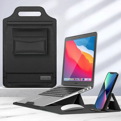 Laptophoes Bruin - Stijlvolle Veelzijdige Werkplek - Leer