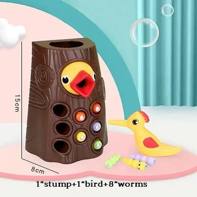 Magnetic Woodpecker Game™ - Train de fijne motoriek - Wormen magneetspel