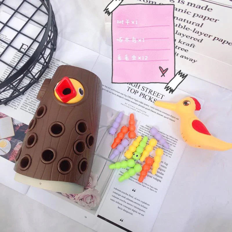 Magnetic Woodpecker Game™ - Train de fijne motoriek - Wormen magneetspel