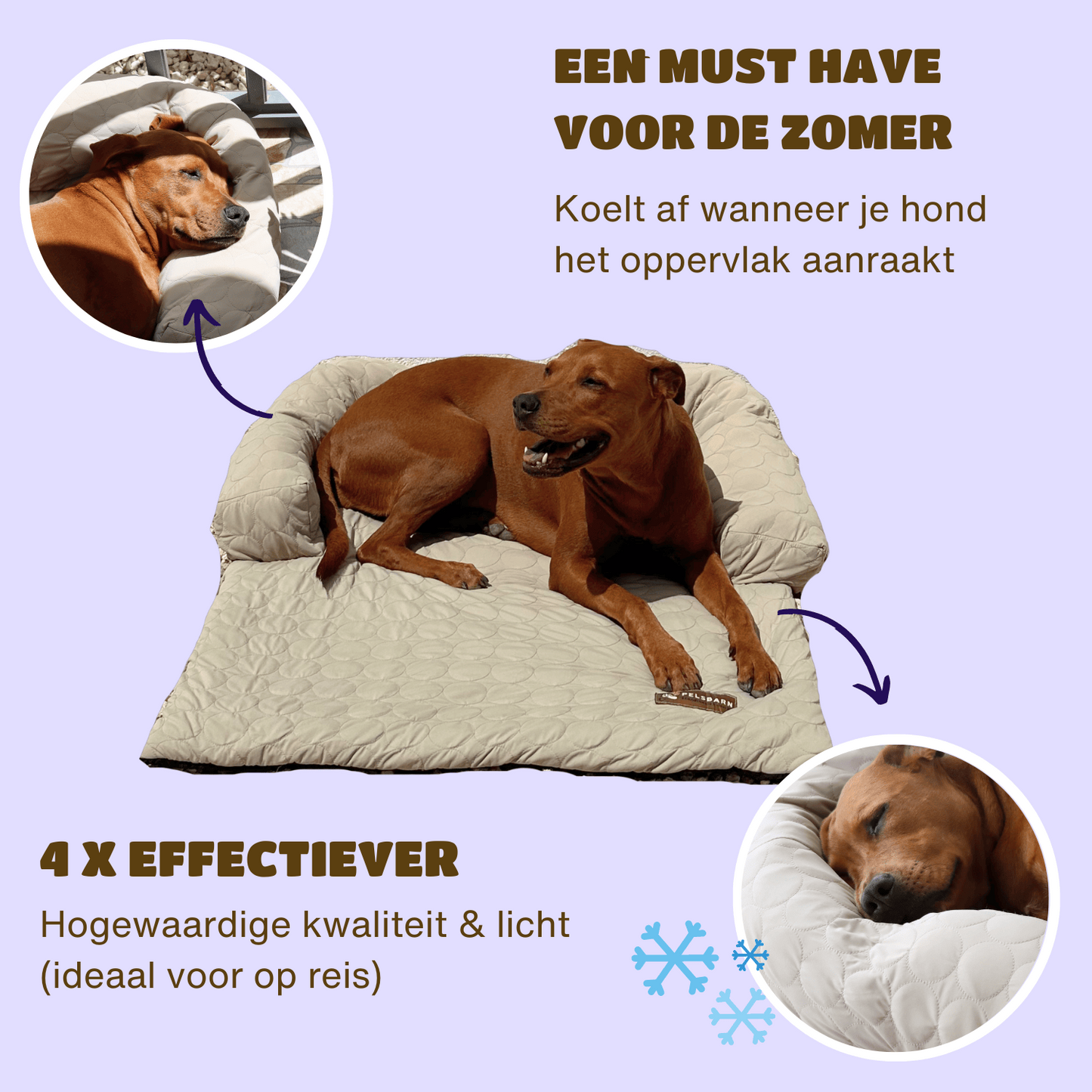 Verkoelend Honden Bed - Lichtblauw