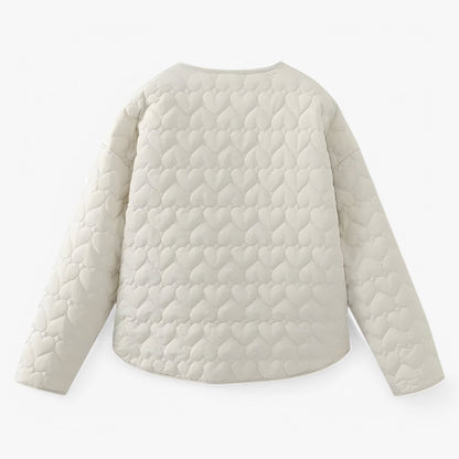 Jas Dames Zwart - Gequilted Hart - Veelzijdig Comfort voor Herfst/Winter