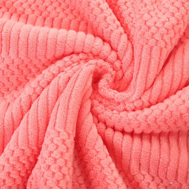 Coral Fleece Badhanddoekenset - De Definitie van Zachtheid. - Lichtblauw