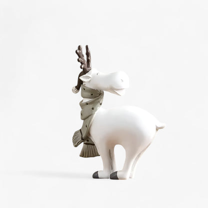 Elegante Witte Hert Decoratie