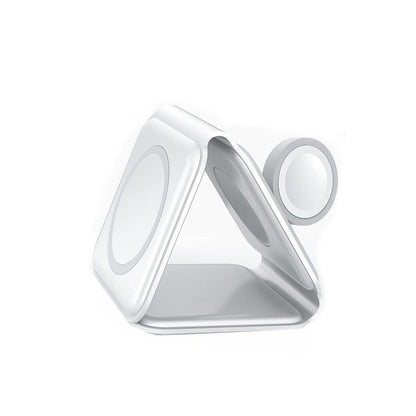 3-in-1 Draadloze Oplader - Eén Oplader voor Je Smartphone, Smart Watch en Oordopjes - Wit