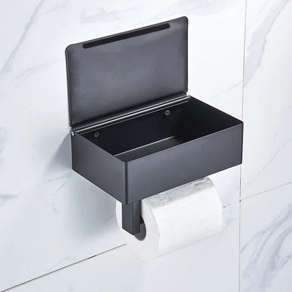 Elegante Toiletpapierhouder Zwart - Modern Design Badkamer - RVS