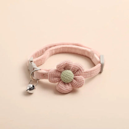 Verstelbare Kattenhalsband Bloem - Roze