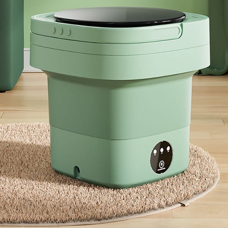 FoldaWash - De Handige Opvouwbare Mini Wasmachine met Droger - Groen