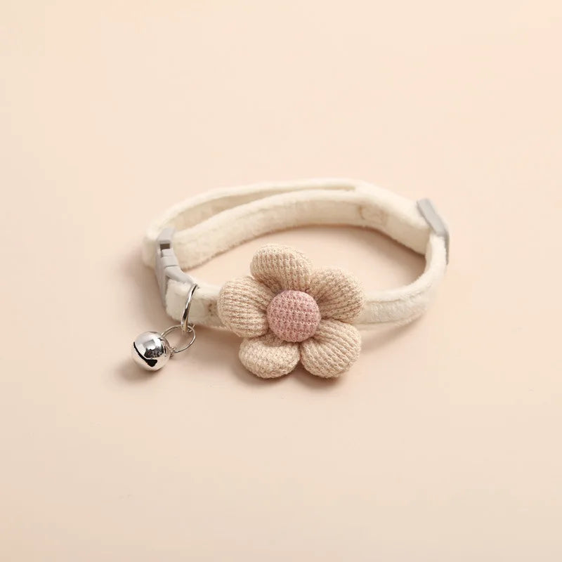 Verstelbare Kattenhalsband Bloem - Roze