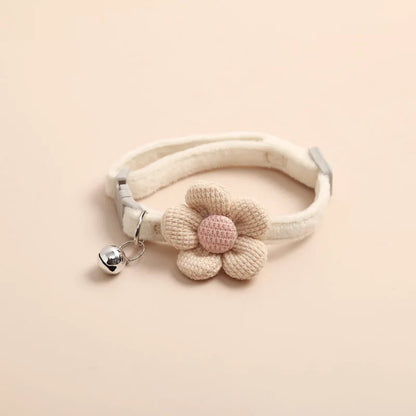 Verstelbare Kattenhalsband Bloem - Roze