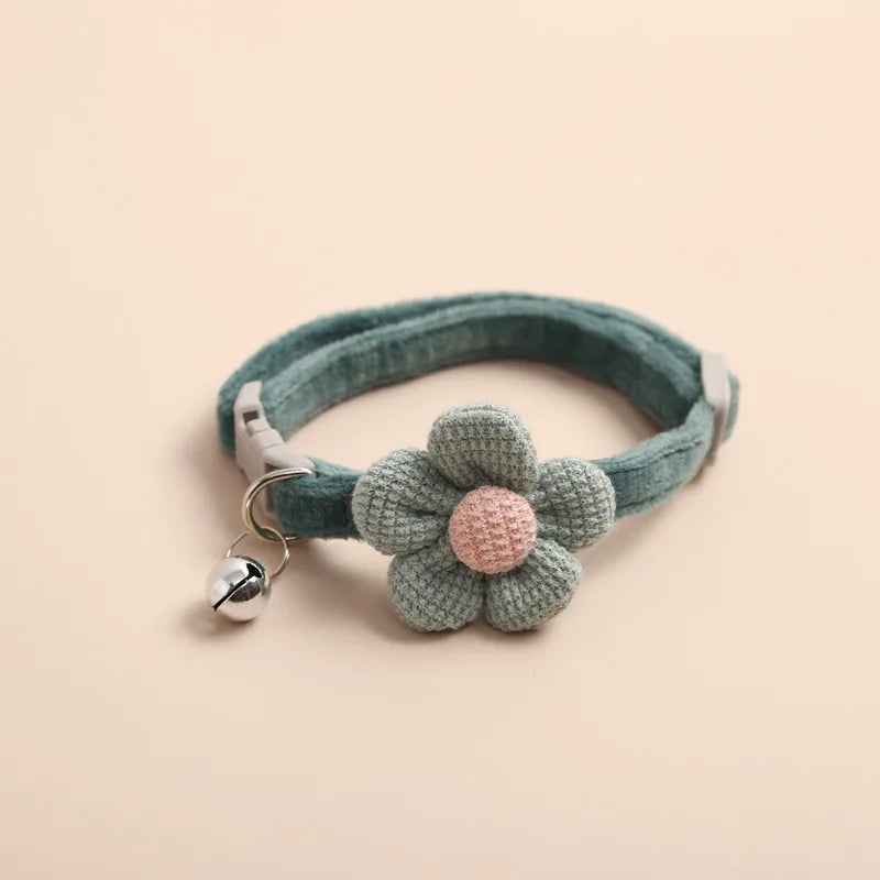 Verstelbare Kattenhalsband Bloem - Roze