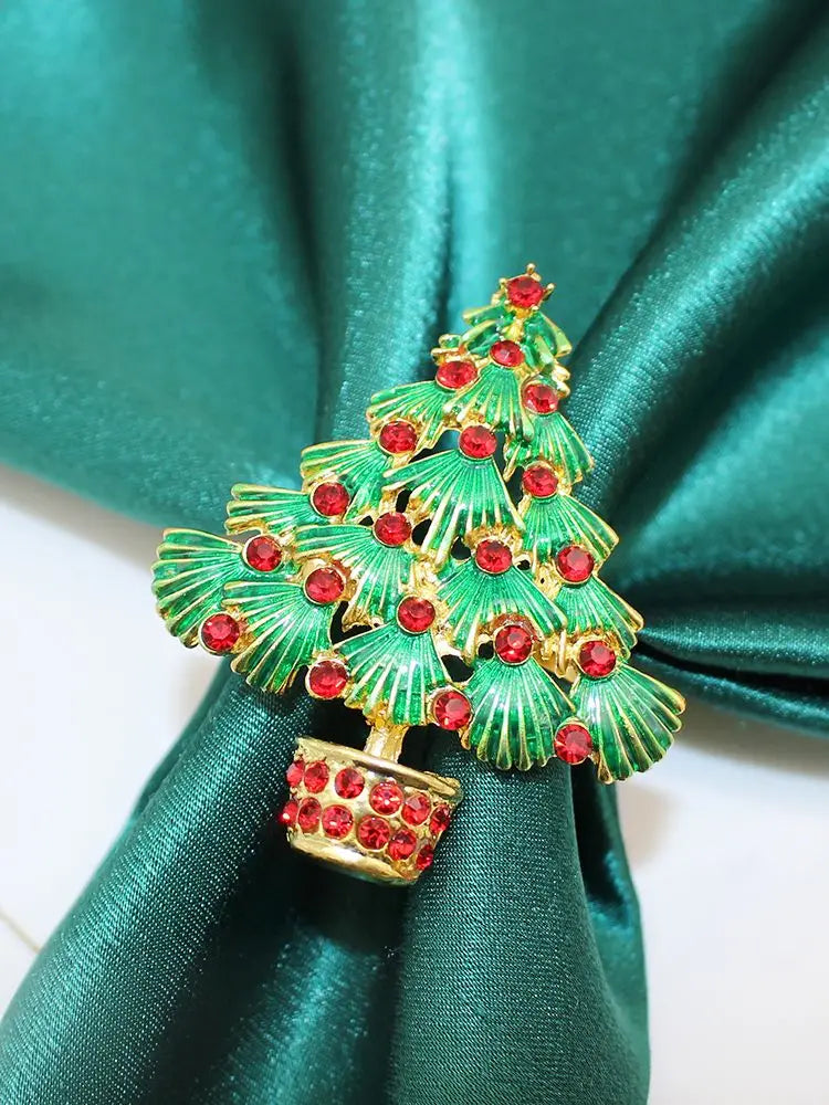 6 Kerstservettenringen met Dennenappels - Perfect