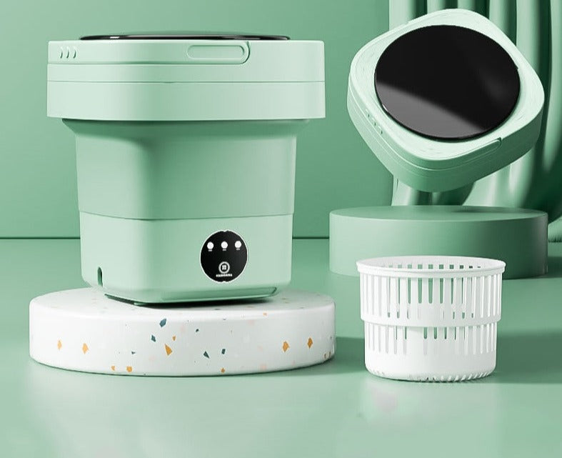 FoldaWash - De Handige Opvouwbare Mini Wasmachine met Droger - Groen