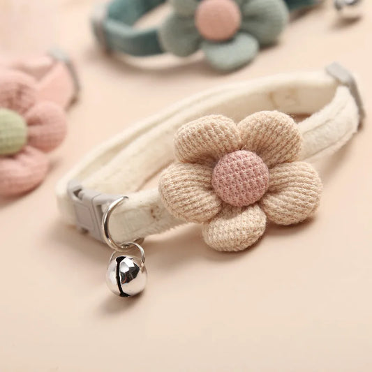 Verstelbare Kattenhalsband Bloem - Roze