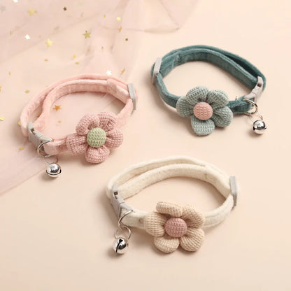 Verstelbare Kattenhalsband Bloem - Roze