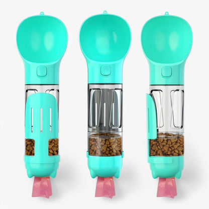 3 in 1 Honden Drinkfles - Blauw