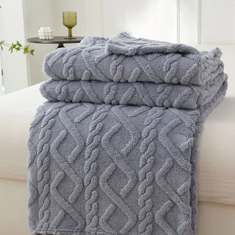 FleeceBlanket - Warme Deken van Reistextiel Fleece - Grijs