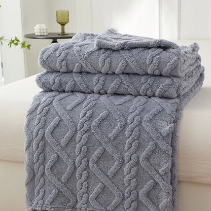 FleeceBlanket - Warme Deken van Reistextiel Fleece - Grijs