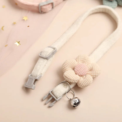Verstelbare Kattenhalsband Bloem - Roze
