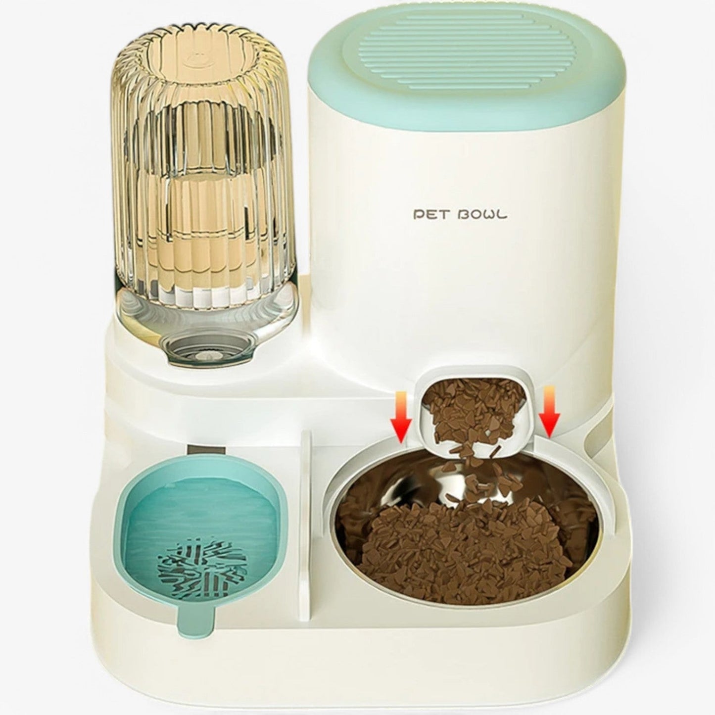 Automaat voor Voedsel - Altijd Vers Water en Voedsel - Groen-standaard