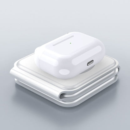 3-in-1 Draadloze Oplader - Eén Oplader voor Je Smartphone, Smart Watch en Oordopjes - Wit