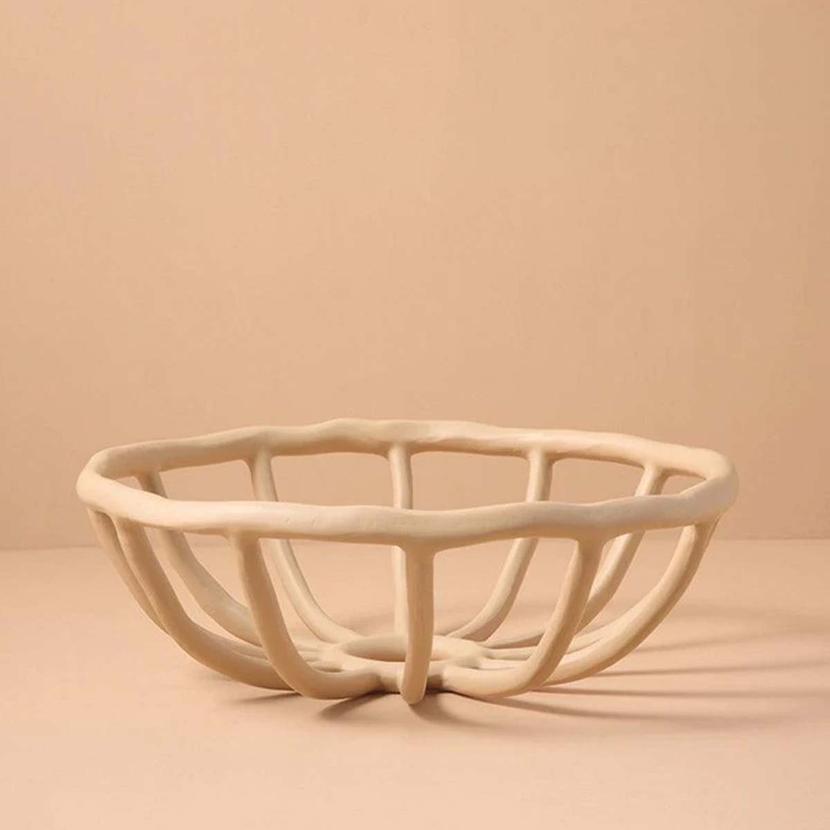 Artistieke Resin Fruitschaal met Elegant Ontwerp - Wit