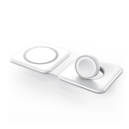 3-in-1 Draadloze Oplader - Eén Oplader voor Je Smartphone, Smart Watch en Oordopjes - Wit