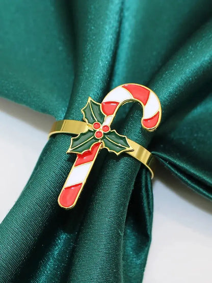 6 Kerstservettenringen met Dennenappels - Perfect