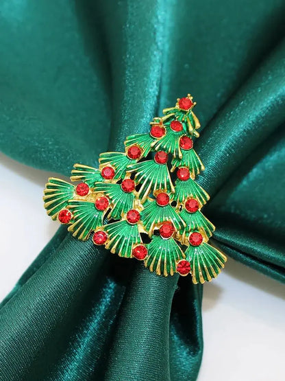 6 Kerstservettenringen met Dennenappels - Perfect