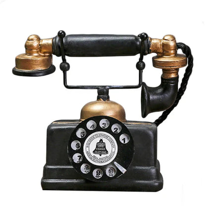 Antieke Telefoon Decoratie Zwart - Retro Vintage Woonkamer - Kunststof