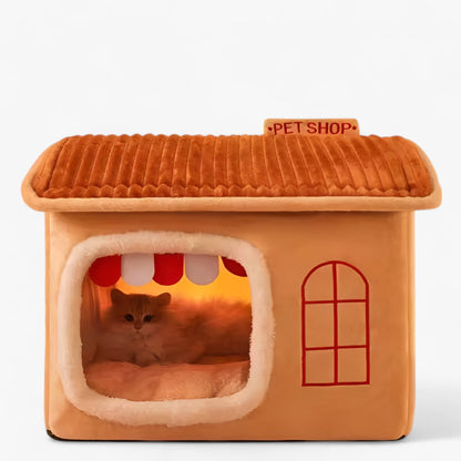 Vouwbaar Kattenhuis voor Buiten met Comfort - Grijs