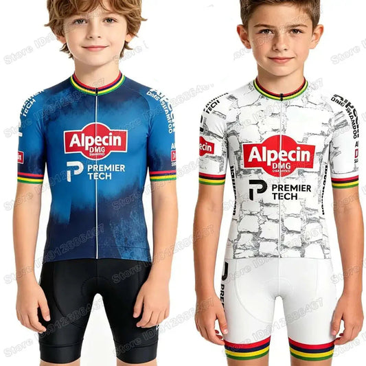 Wielerset Kinderen – Ademend fietsshirt met broek voor sportieve ritten