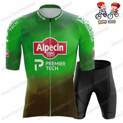 Wielerset Kinderen – Ademend fietsshirt met broek voor sportieve ritten