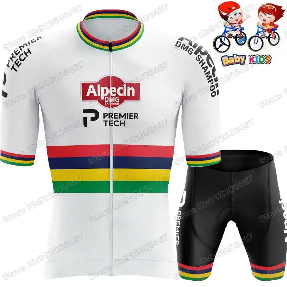 Wielerset Kinderen – Ademend fietsshirt met broek voor sportieve ritten
