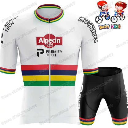 Wielerset Kinderen – Ademend fietsshirt met broek voor sportieve ritten