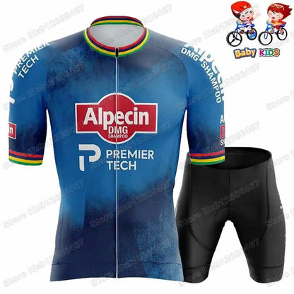 Wielerset Kinderen – Ademend fietsshirt met broek voor sportieve ritten