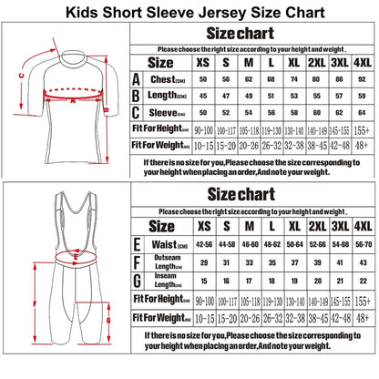 Wielerset Kinderen – Ademend fietsshirt met broek voor sportieve ritten