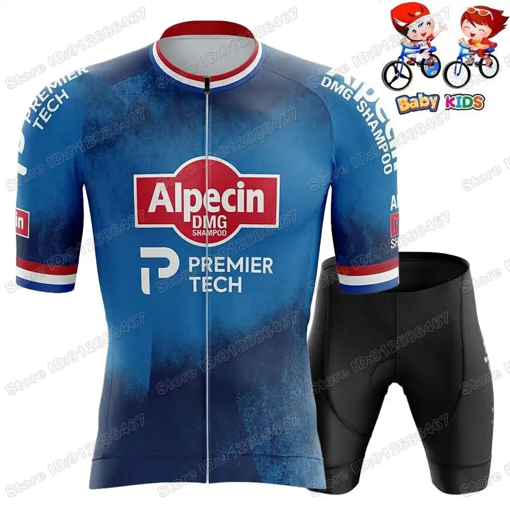 Wielerset Kinderen – Ademend fietsshirt met broek voor sportieve ritten