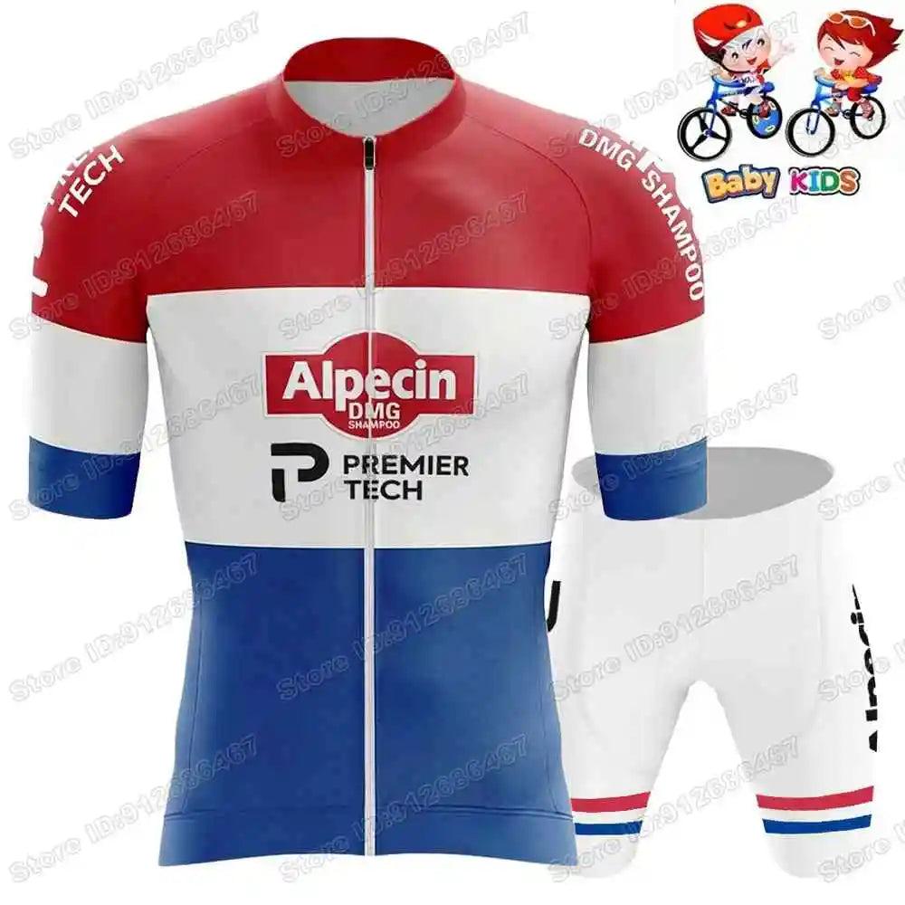 Wielerset Kinderen – Ademend fietsshirt met broek voor sportieve ritten