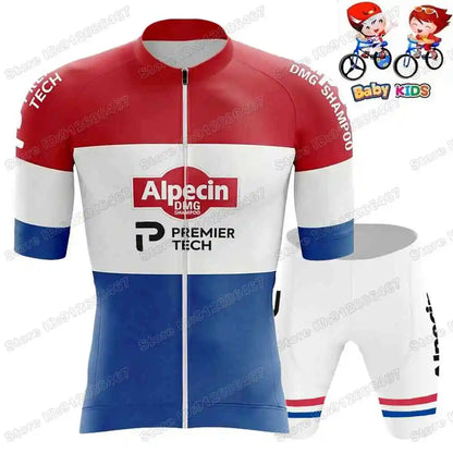 Wielerset Kinderen – Ademend fietsshirt met broek voor sportieve ritten