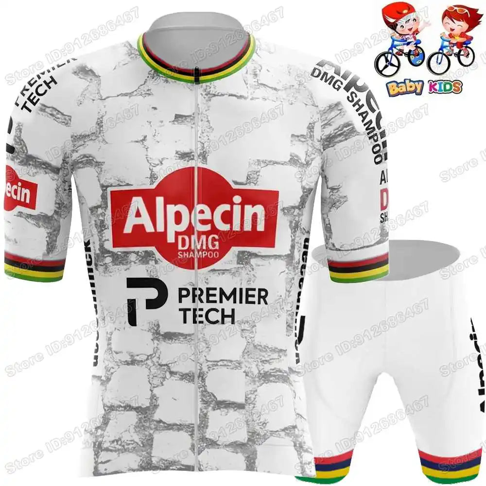 Wielerset Kinderen – Ademend fietsshirt met broek voor sportieve ritten
